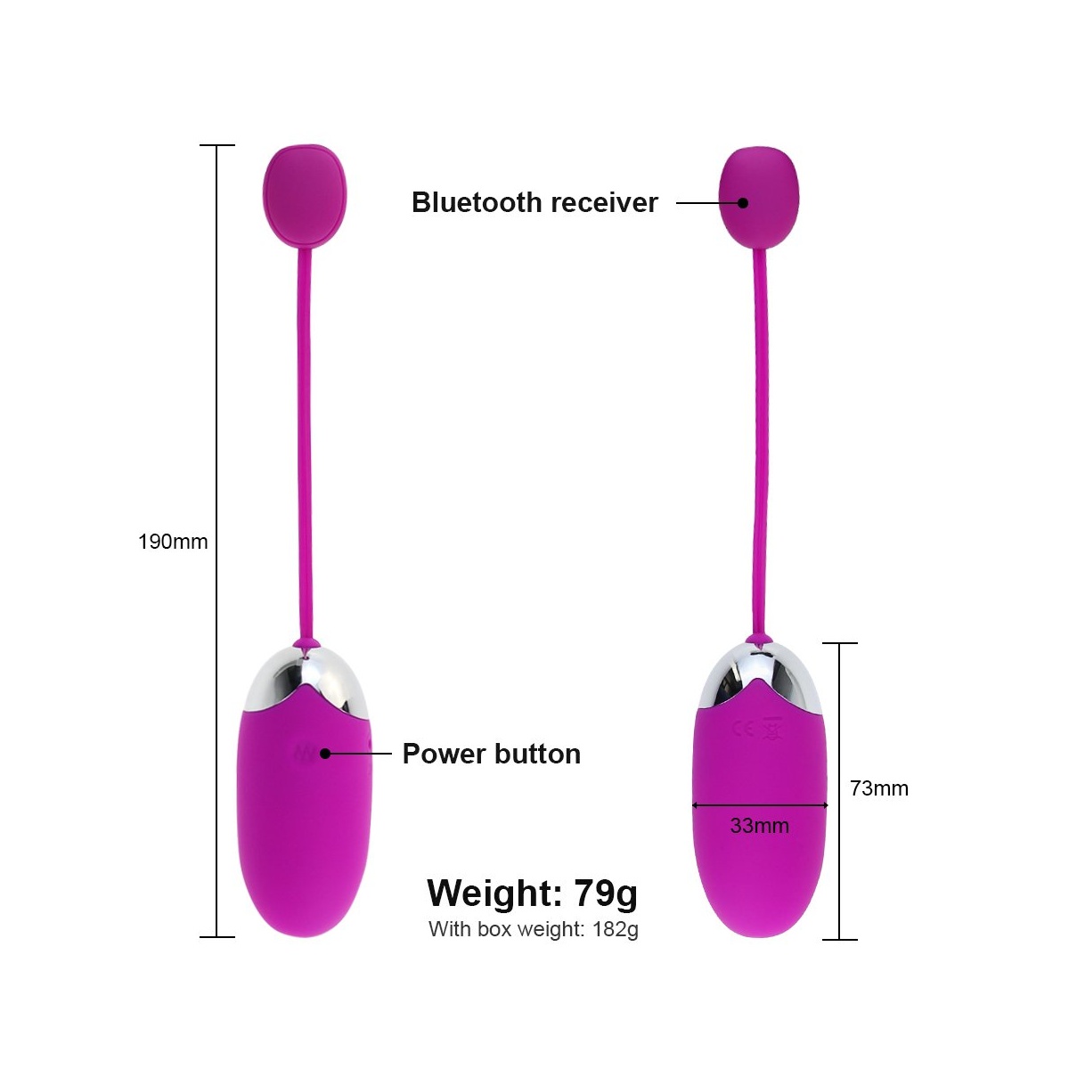 Bala masajeadora Abner con Control Remoto Bluetooth - Imagen 4